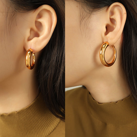 Basic Versatile Instagram Circle Hoop Earrings