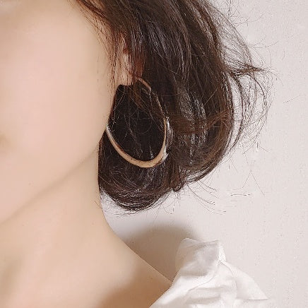 Luxury Oversized Hoop Earrings – Bold Titanium Steel Statement Earrings for Women