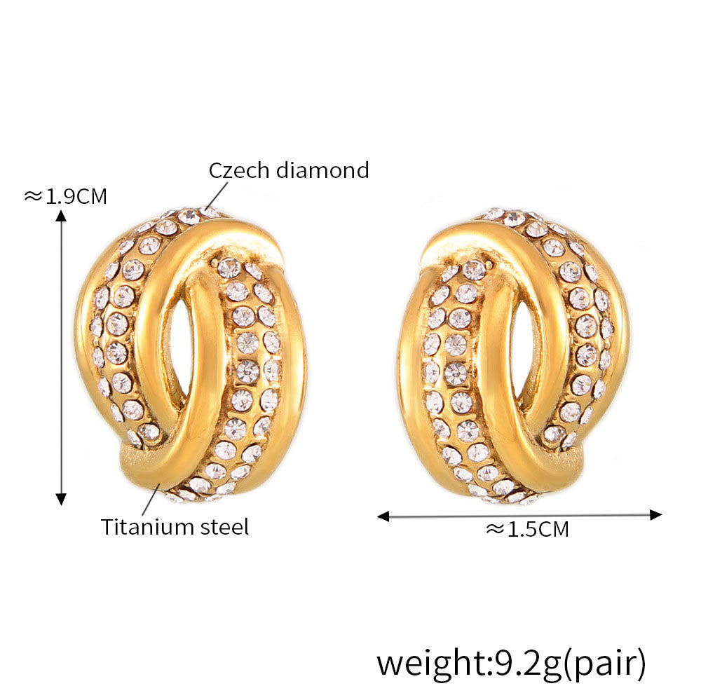 Twisted Openwork Diamond Studs - Vintage Inspired Dangle Earrings