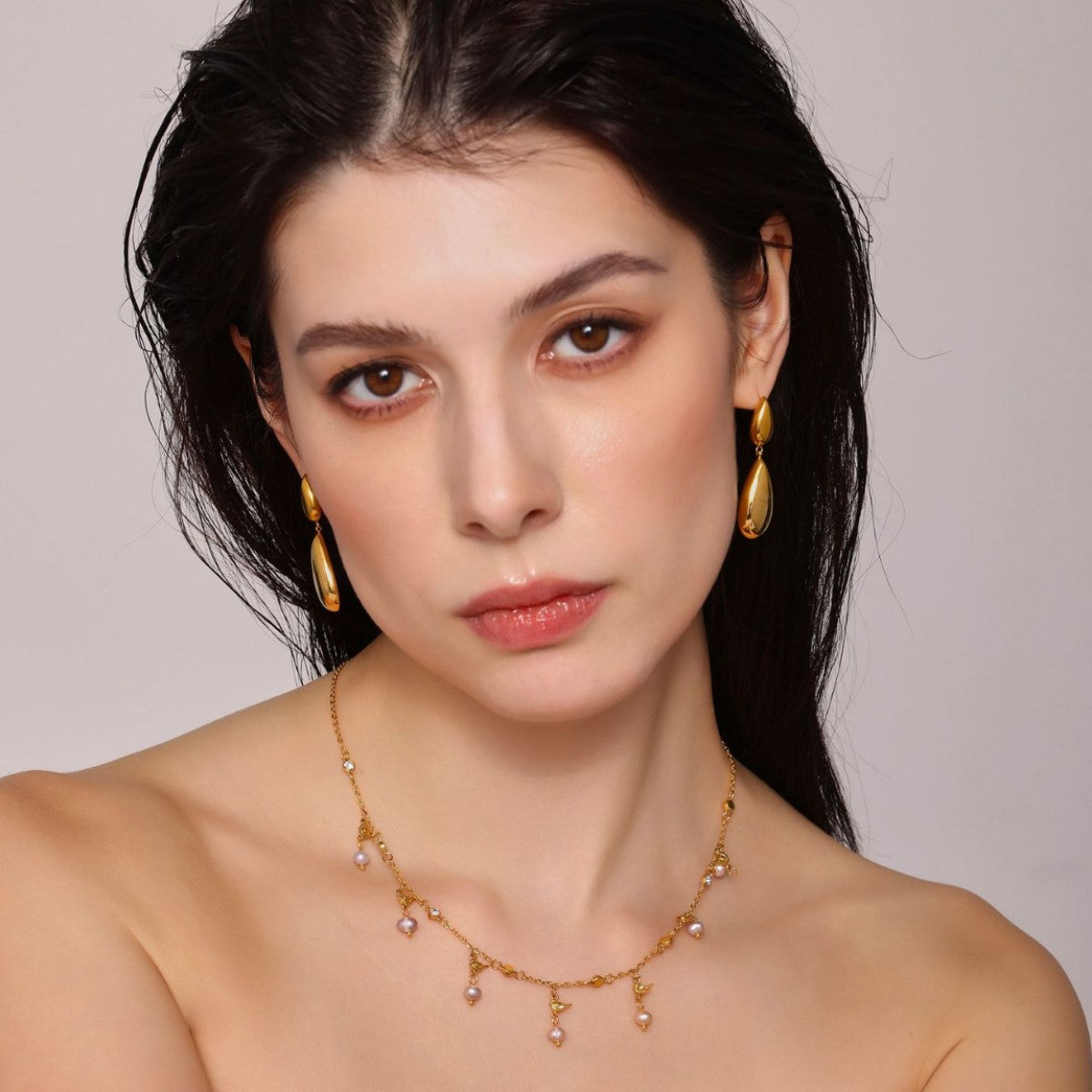 Minimalist Teardrop Earrings - Stackable Geometric Drop Dangle Earrings