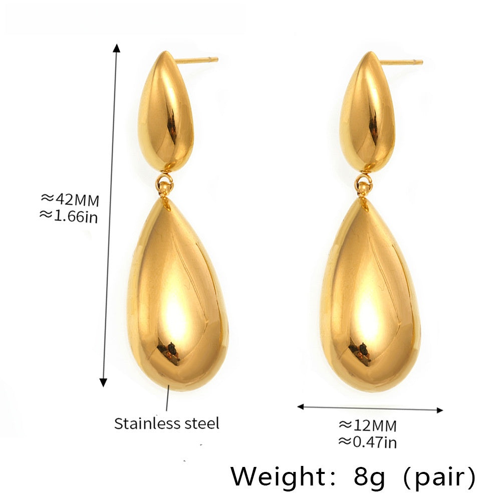 Minimalist Teardrop Earrings - Stackable Geometric Drop Dangle Earrings