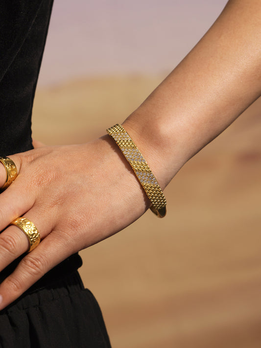 5A Zirconia Line Bracelet - Ultra Sparkle Diamond-Cut Tennis Bracelet