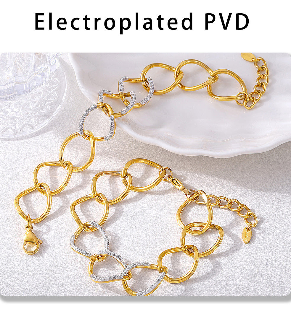 Luxury Punk Bracelet - Bold Cubic Zirconia Chain
