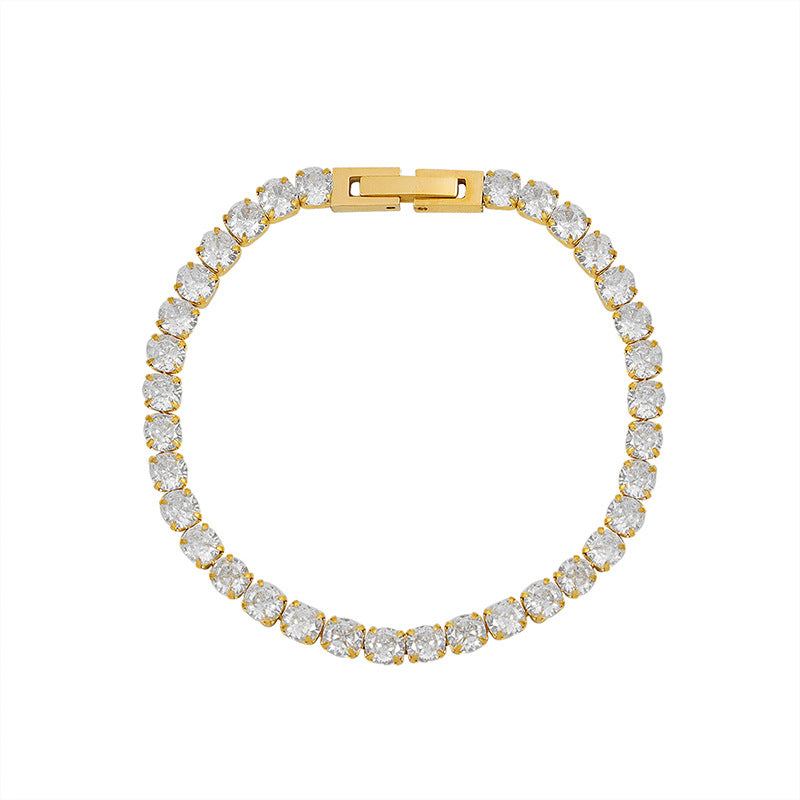 Ins Luxe Full CZ Tennis Bracelet - Trendy Stackable Jewelry
