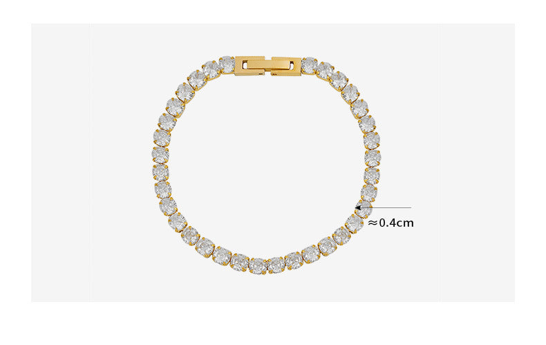 Ins Luxe Full CZ Tennis Bracelet - Trendy Stackable Jewelry