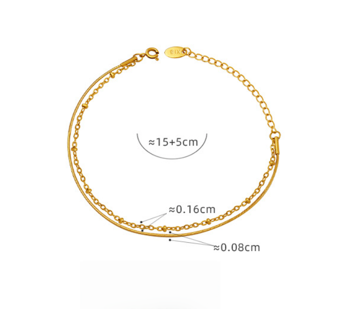 Ins Style Deluxe Double-Layer Snake Chain Bracelet