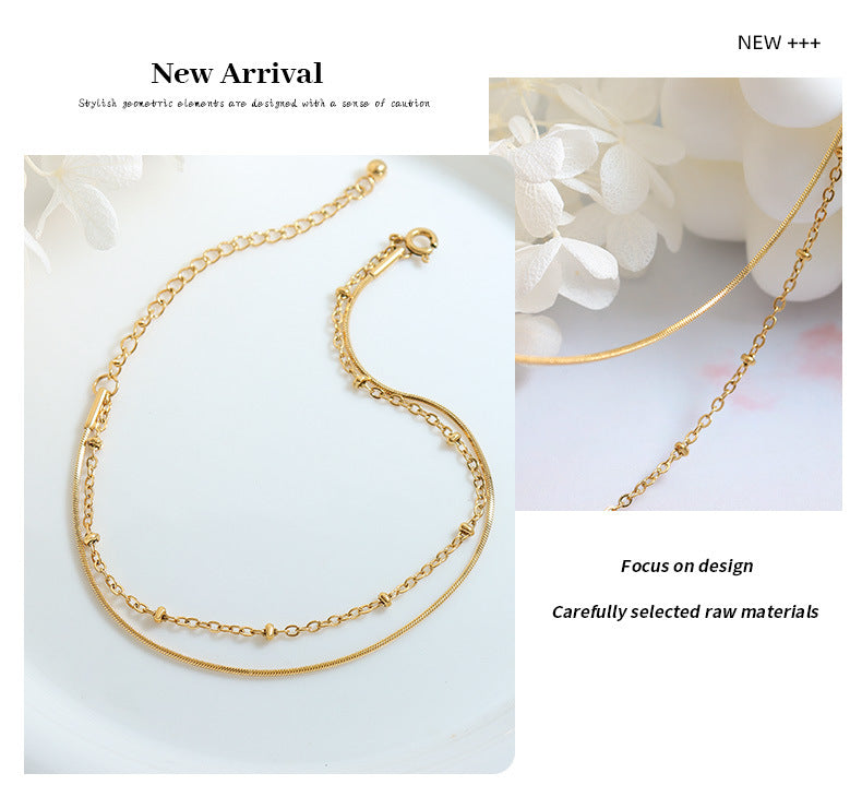 Ins Style Deluxe Double-Layer Snake Chain Bracelet