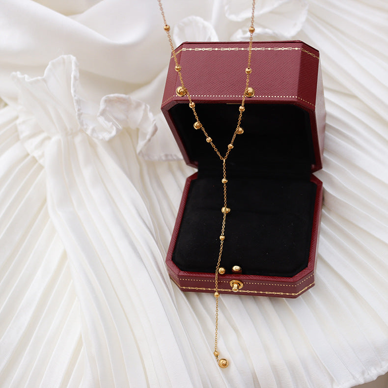 Minimalist Beaded Fringe Necklace - Cool-Girl Layered Chain Jewelry