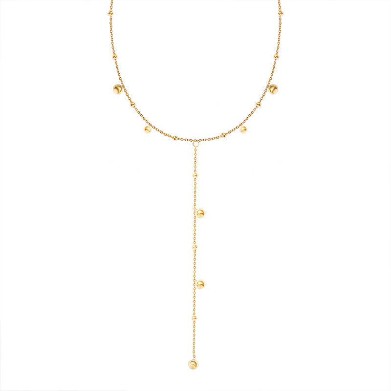 Minimalist Beaded Fringe Necklace - Cool-Girl Layered Chain Jewelry