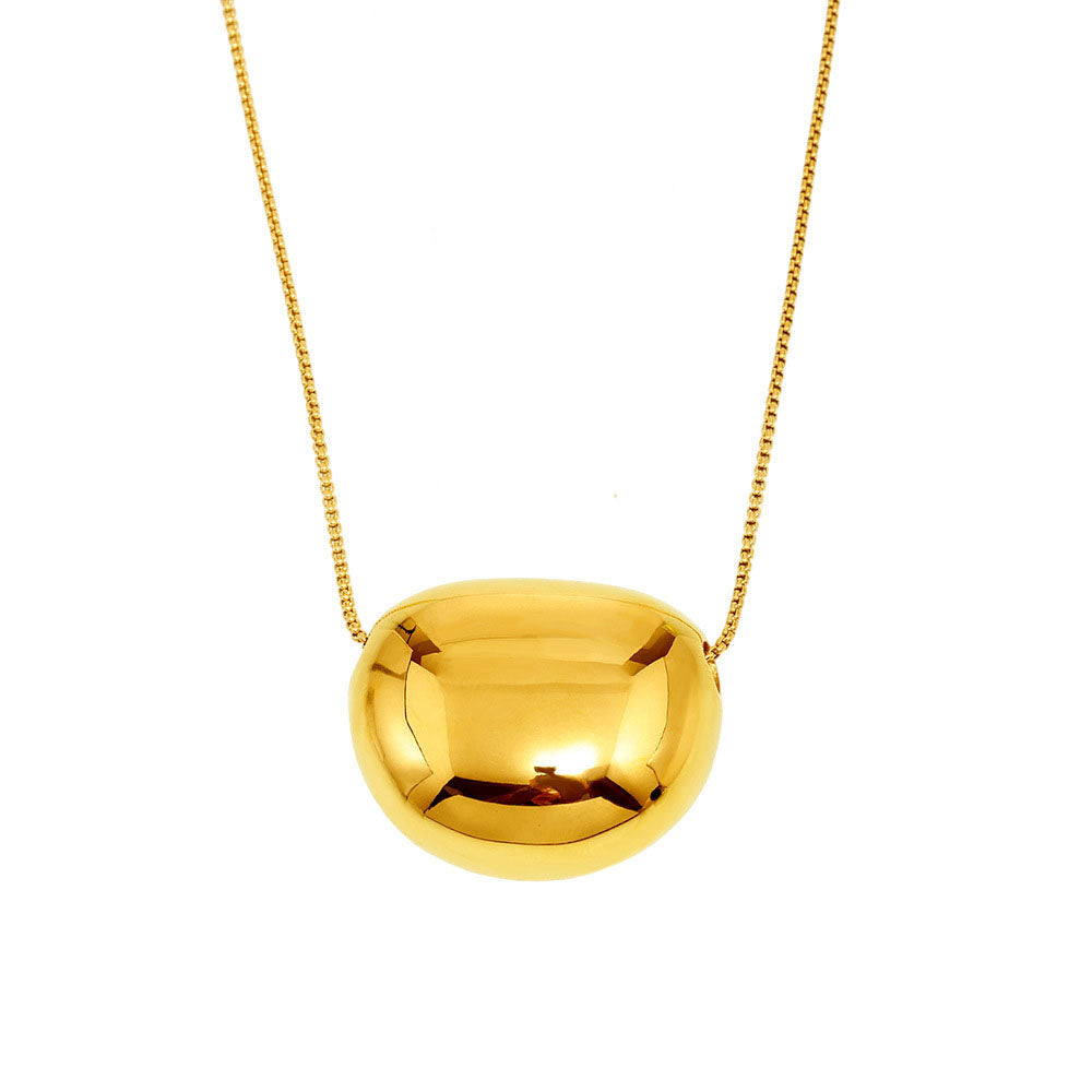 Minimalist Circle Pendant Necklace - Gold Plated Everyday Chain