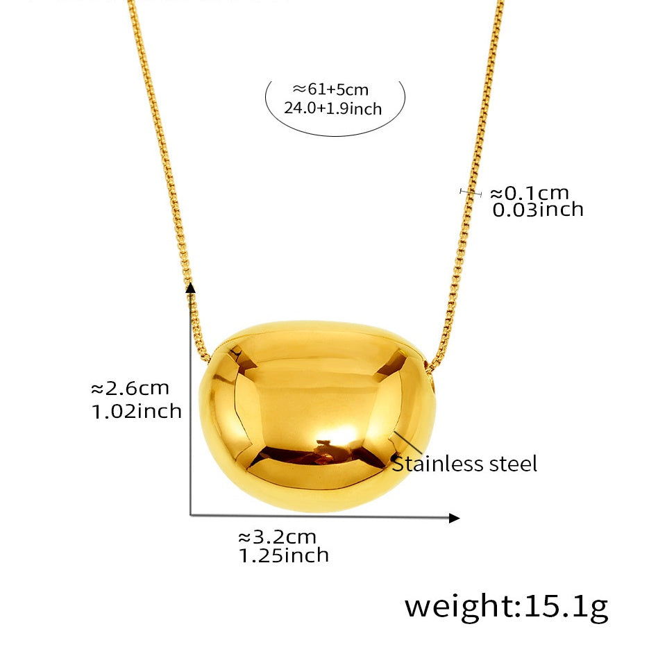 Minimalist Circle Pendant Necklace - Gold Plated Everyday Chain