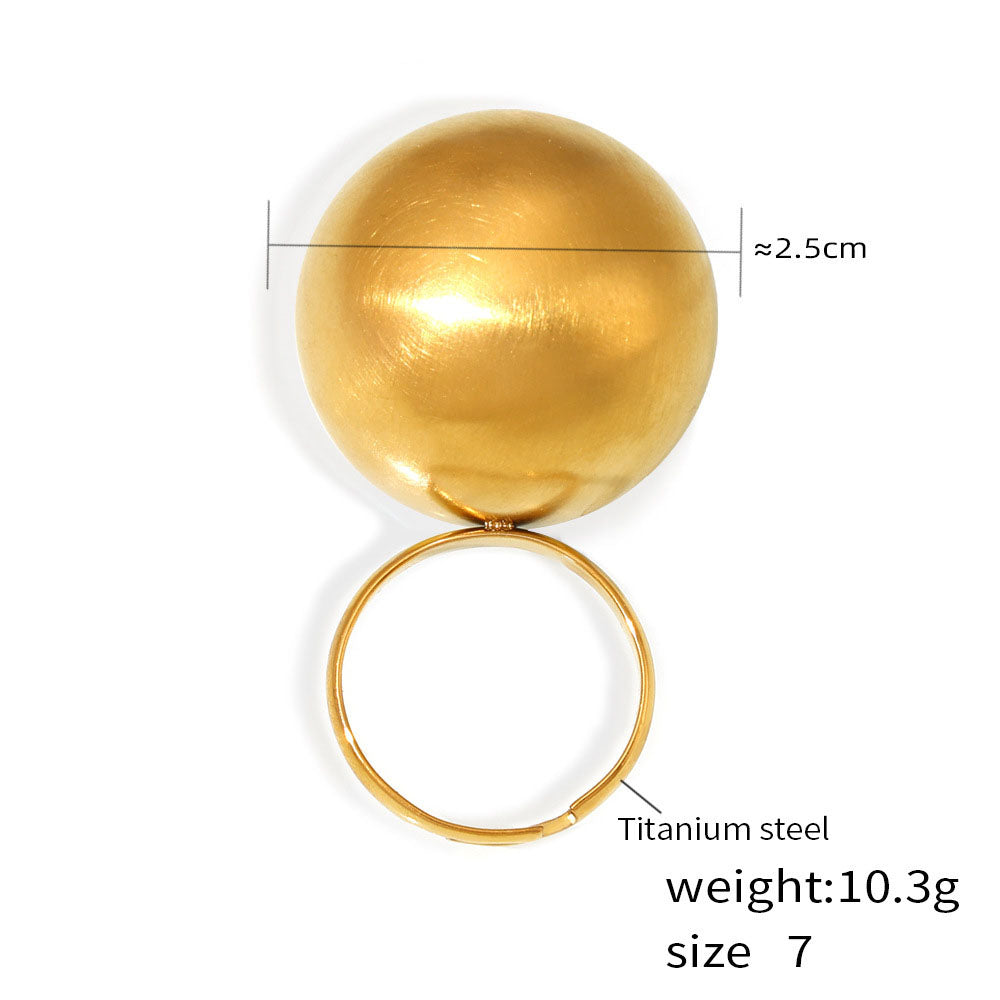 Instagram Aesthetic Enamel Dome Ring - Bold Colored Resin Sphere Statement Piece, Y2K Minimalist Mood Jewelry