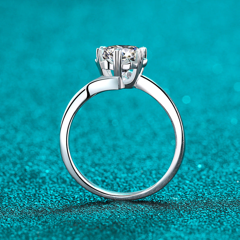 2ct Snowflake Moissanite Ring - S925 Sterling Silver Nubi Design