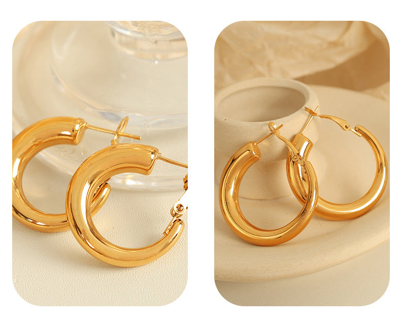 Basic Versatile Instagram Circle Hoop Earrings