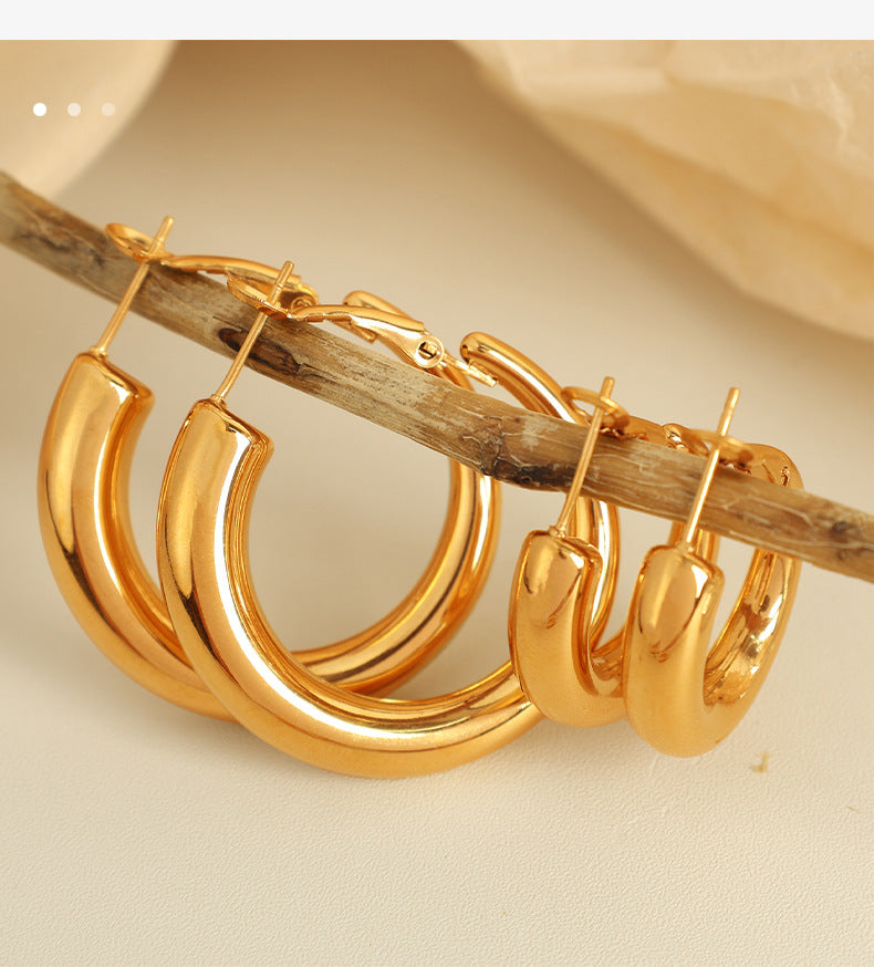 Basic Versatile Instagram Circle Hoop Earrings