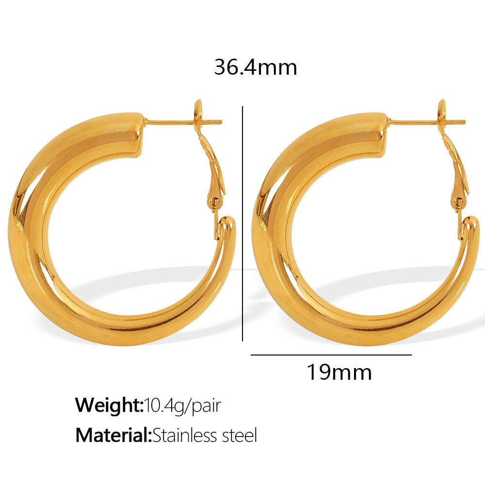Basic Versatile Instagram Circle Hoop Earrings
