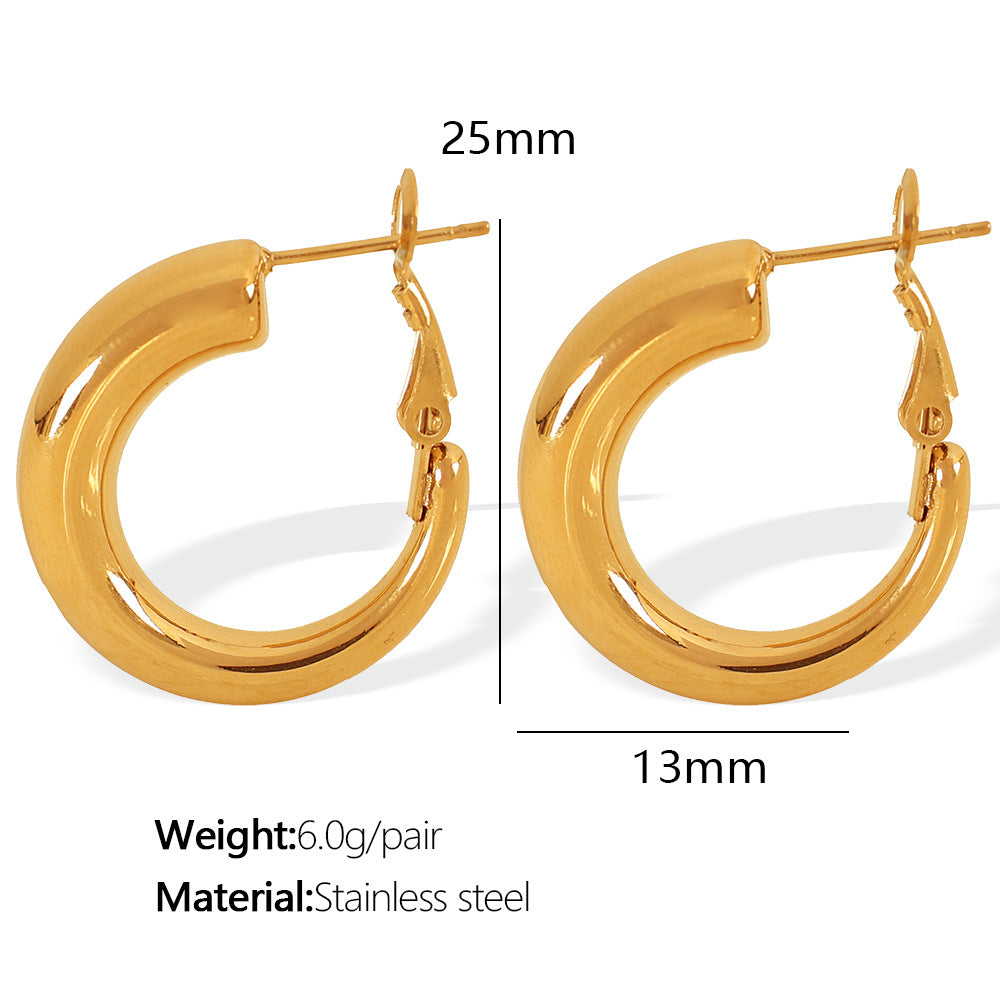 Basic Versatile Instagram Circle Hoop Earrings