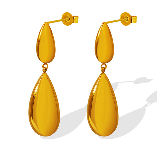 Minimalist Teardrop Earrings - Stackable Geometric Drop Dangle Earrings