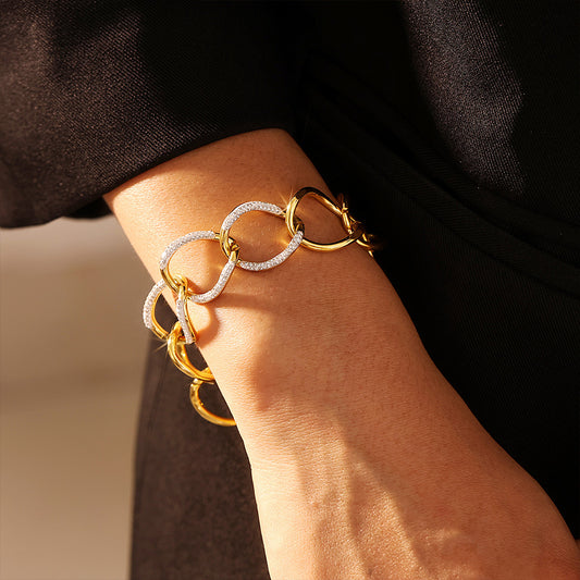 Luxury Punk Bracelet - Bold Cubic Zirconia Chain