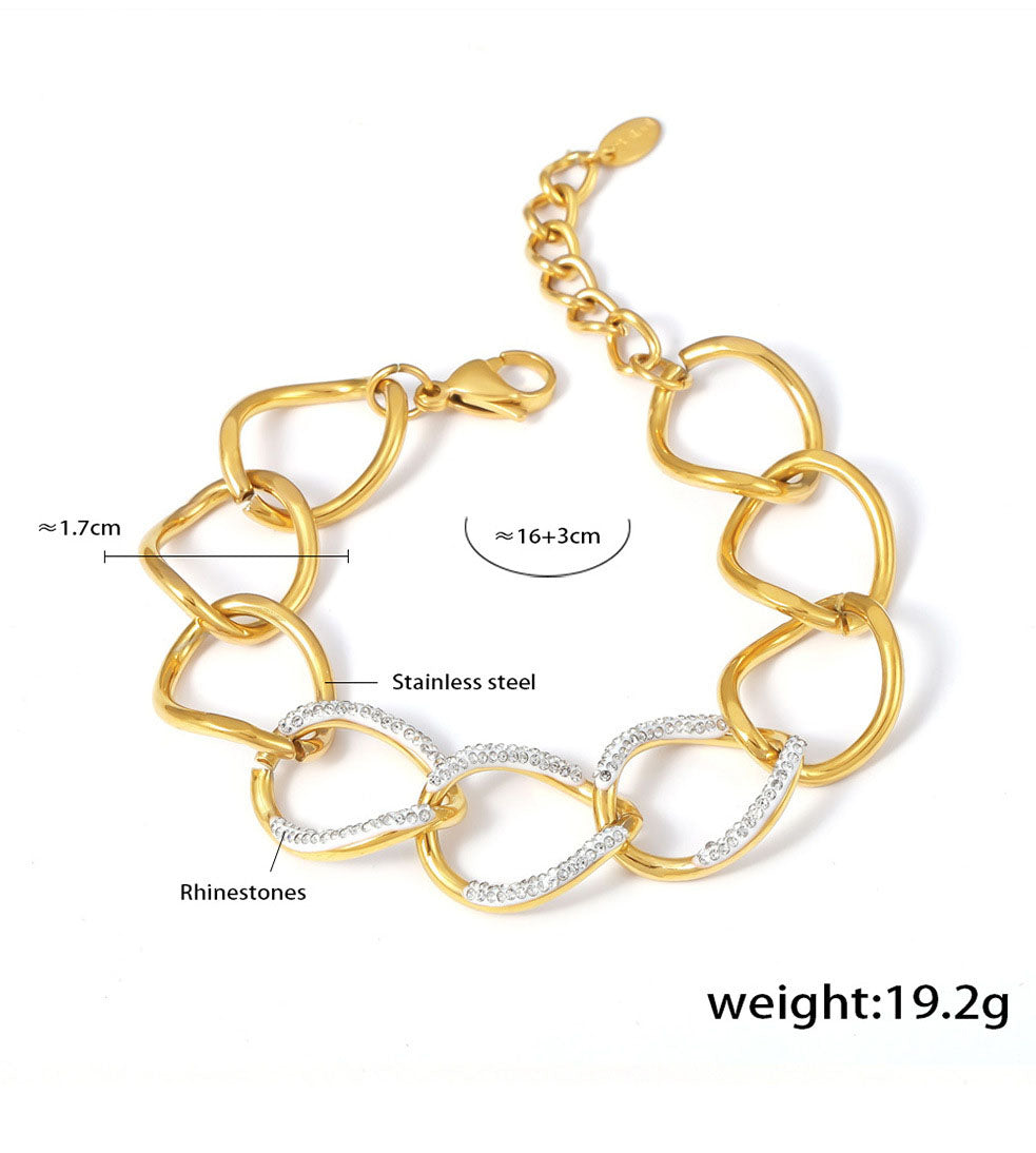 Luxury Punk Bracelet - Bold Cubic Zirconia Chain