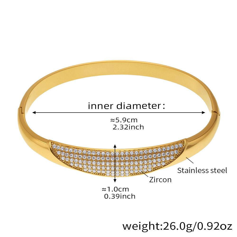 5A Zirconia Starry Sky Bracelet - Luxury Diamond-Cut Bangle