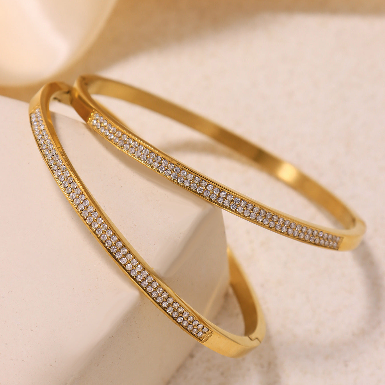 5A Zirconia Double-Row Tennis Bracelet - Luxury Full Diamond-Cut Bangle