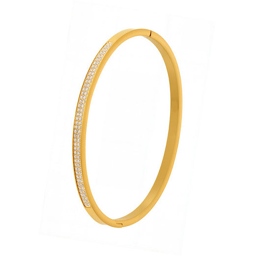 5A Zirconia Double-Row Tennis Bracelet - Luxury Full Diamond-Cut Bangle