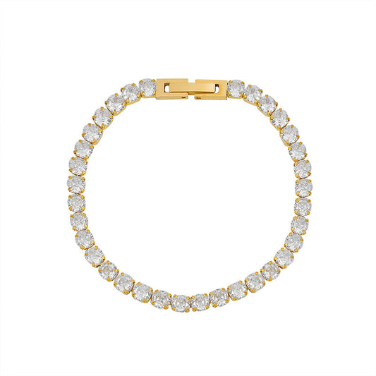 Ins Luxe Full CZ Tennis Bracelet - Trendy Stackable Jewelry