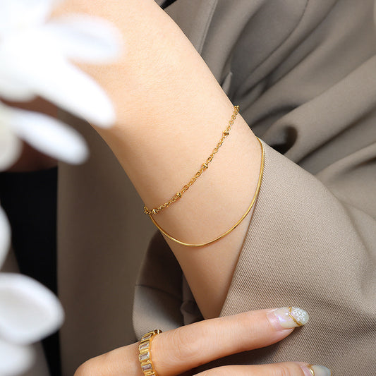 Ins Style Deluxe Double-Layer Snake Chain Bracelet