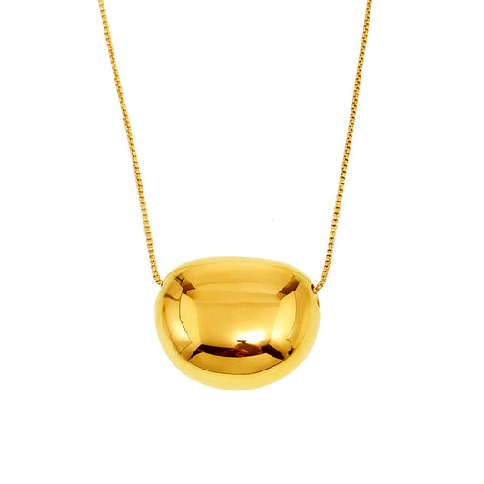 Minimalist Circle Pendant Necklace - Gold Plated Everyday Chain