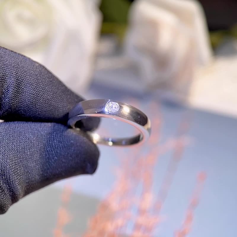 Unisex Moissanite Couple Rings - Matching S925 Sterling Silver Bands, Minimalist Promise Rings for Him & Her